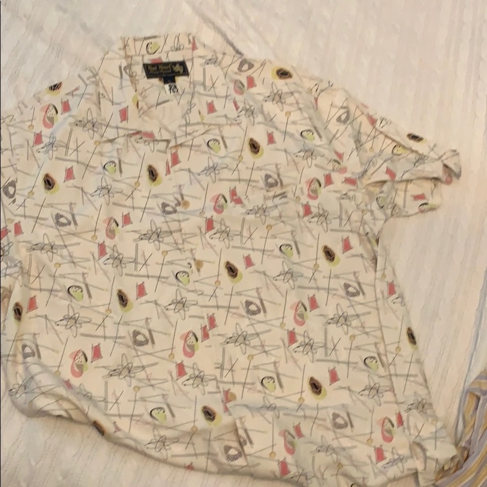 Men’s button up Atom print shirt short sleeve